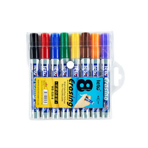 POP 8/12 Color Erasable Whiteboard Markers Set Refillable Safety Non-Toxic High Capacity for Office Conferencing Educational Use