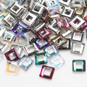 10mm 30Pcs/Lot Austrian Crystal Square Large Hole Glass Spacer Cube Beads For DIY Making Earing Jewelry Clothing Crafts