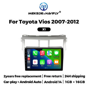 Android GPS Screen 9inch For Toyota Vios Yaris 2007 2008 2009 2010 2011 2012 Car Radio Multimedia Player Carplay Auto Car Stereo