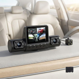 1080P Full HD 4 Lens Wide Angle Car Dash Camera Loop Recording IPS Screen Night Vision Vehicle Security