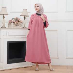 Daster Gamis Fuji Crinkle Airflow Lengan 7/8 Terbaru