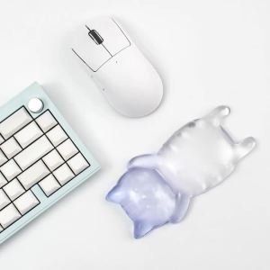 Cute Cat Ergonomic Silicone Gel Mouse Wrist Rest Soft Comfort Mouse Pad Cushion Soft For Office Home Desk Computer Mouse