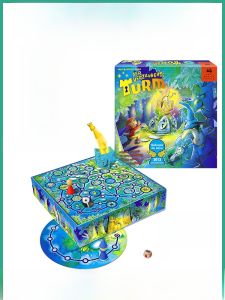 Portable Magic Tower Board Game Childrens Educational Thinking Training Toys Parent-Child Interactive Game for Toddlers Aged 4
