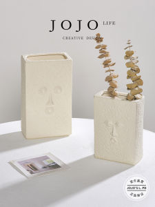 Nordic Modern Creative Ceramic Face Mask Vase JOJOS L. PD.Family Decorative Home Accessories Small Flower Pot Display
