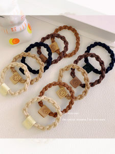 New 2025 Womens Thickened Elastic Hair Ties Simple Korean Style High Elasticity Durable Twist Hair Bands for Head And Ponytail