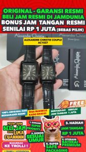 Jam Tangan Couple Original - Jam Tangan Alexandre Christie AC1037 - Primo - NG - Hitam - Kulit - JD18 - Jam Tangan Pria Wanita + Alexandre Christie AC1037 AC 1037 Alexandre Christie AC1037 AC 1037 Jam Tangan Pasangan Alexandre Christie Original S003