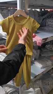 เสื้อผ้าเด็ก ชุดเซ็ทนอนเด็ก เสื้อยืด อายุแนะนำ 6เดือน ถึง 3 ขวบ เนื้อร่องผ้าสวยงาม นุ่ม ใส่สบาย GB99