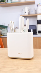 Bộ Dao Kéo Nhà Bếp Bear CP-JP008 - Chất Liệu Thép Không Gỉ Giá Đỡ Kháng Khuẩn - Hàng Chính Hãng
