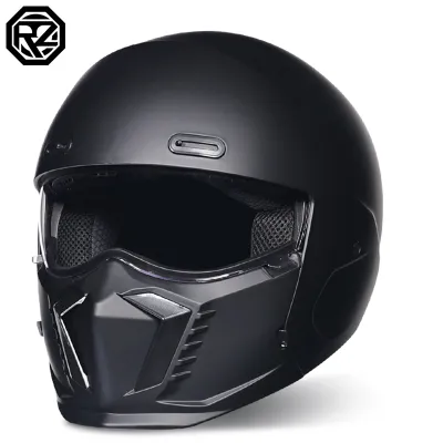 ORZ | Retro Universal Fit Motorcycle Full Face Helmet Bluetooth Slot 3C Approved