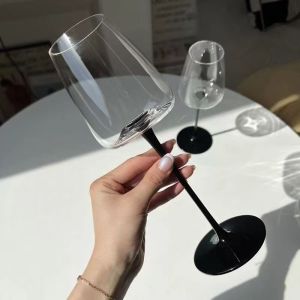 Bộ Cốc Vino Đỏ Kiểu Pháp Có Tay Cầm Bằng Thủy Tinh Màu Xanh Tím Sang Trọng Bộ Cốc Vino Đỏ Cao Cấp Cho Gia Đình Bragi HJB-002-013