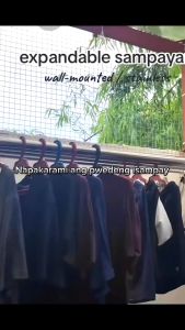 SUS 304 Jemuran Lipat Dinding  / Ditarik yang Dipasang lipat stainless steel Dinding Rak Pengeringan