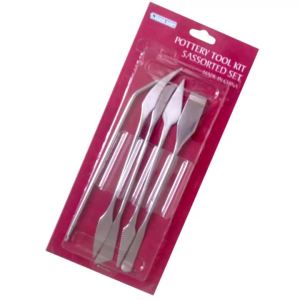 5-Piece Set of Stainless Steel Knives Red Card Clay Modeling Tools Clay Products Auxiliary Gear Knife Type