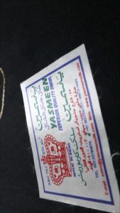 Sorban YASMEEN Kashmiri 1063F Hitam Full Motif Sulam Mewah