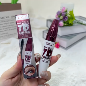 QICIY 7D Colossal Mascara Waterproof Volumizing Curling Lengthening Black Mascara Instant False Lash Effect Smudge Proof Clump Free Long Lasting All Day Wear Sweat Proof Thick Dramatic Eye Makeup Eyelash Cosmetics