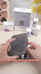 Combo Máy Đo Đường Huyết ACCU Chính Hãng AICARE A608 + Que Thử Tặng Kim Dành Cho Cá Nhân Dễ Dàng Sử Dụng Tại Nhà