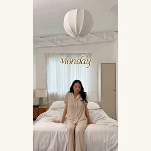 Short Sleeve Button Up Shirt with Long Pants (VARIOUS COLORS) | Kalma Bamboo Sleepwear Pajama Set for Women | Andy Collection