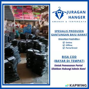 Juragan Hanger - Gantungan Baju Anti Karat Isi 50 pcs Harga Promo Murah Hemat Hanger Kawat Stainless