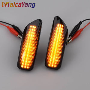 2x Amber LThree Rows LED Side Repeaters Indicator Light For Volvo V70 MK II S60 S80 XC70 XC90