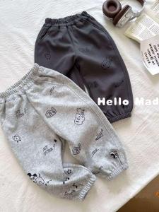 กางเกงขายาวลำลองสำหรับเด็กชายและเด็กหญิง ทรงเข้ารูป สวมใส่สบาย ทรงเข้ารูป แขนยาว ผ้าขนกระต่าย