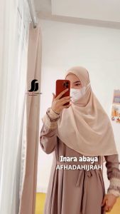 Afhadahijrah - Abaya syari inara jetblack premium dress wanita terbaru