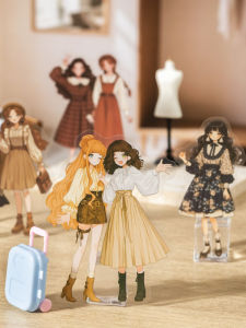 Dororos Weekly Fashion Character PET Stickers Retro Die-Cut Girl Heart Scrapbooking Stickers INS Decorative Decal