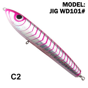 TEASER WD-101 90g120g140g Floating Lure Large Wooden Fish Bait Pencil Bait Boat Fishing Lure Artificial Bait Tuna Lure Wood Lure