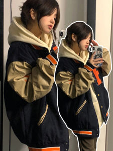 American Retro Thickened Cotton Jacket Women Early Spring Autumn Winter New Design Casual Baseball Uniform Top Polyester Fiber
