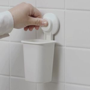 แบบดูดติดผนัง IKEA ที่ใส่แปรงสีฟัน ขาวแข็งแรง ติดแน่นในรูปร่างกว้างขวาง 34.5 x 19 x 29cm