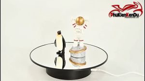 Bàn xoay đế xoay 360 size 25CM tải 6KG xoay mô hình kính mát giày dép túi sách dùng pin hoặc điện