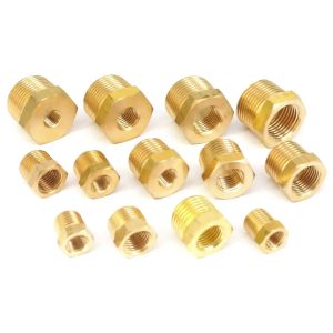 1/4" 3/8" 1/2" 3/4" NPT BSPT Male To Female Thread Brass Reducer Bushing Pipe Adapter 229PSI