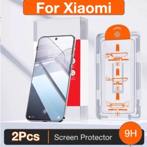 2pcs FOR XIAOMI 14 13 12t 10 9 9t 10t 11i Pro Lite CC9 X3 T Tempering Glass Screen Protector Easy Install Auto-Dust Removal Kit