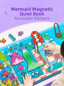 WANXUEXING | Magnetic Quiet Book No Cutting Elsa Princess Dress-up Stickers