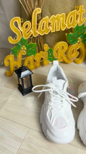 Dans X Lee Cooper Kasut Sneaker Wanita – Putih / Merah Jambu LCL-0202