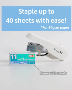 MAX HD-11FNL Vaimo 11 Flarme Desk Stapler - Office and School Stapler with Remover