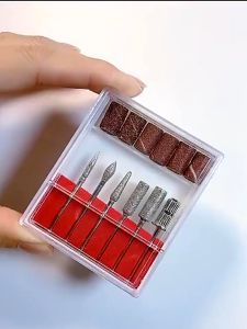 Electric Nail Drill Machine 6 Nail Drill Bits Nail Drill Set Pedicure Nail File Art