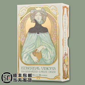 Visions Tarot Card Gold Foil Illusory Dream Thẻ Tarot Chơi Với Tối Đa 10 Người Thẻ Tarot Chơi Một Người Trò Chơi Giải Trí