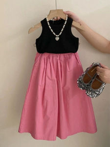 Dopamine Color Children Girl Fashion Two-Piece Set