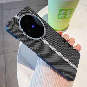 Ultra-Thin Carbon Fiber Racing Pattern Phone Case for Vivo X200 pro X100 New Model X100S pro Mini High-End Men Women Creative Hard Shell