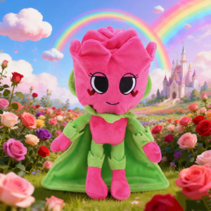 Kawaii Game Peripheral Plush Toy Rose Toy Beautiful Roses Plush Toy Valentines Day and New Years Gift Christmas Birthday Gift
