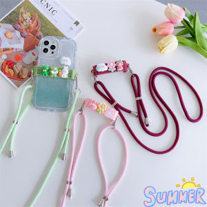Zeallion Mobile Phone Lanyard Crossbody Girl Frog Rabbit Mobile Phone Back Clip Chain Anti Loss Backpack Style Phone Clip Chain Lanyard