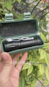 Đèn Pin Mini Dùng Pin Sạc Có Đầu Zoom XPE+COB Light