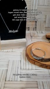 Set Aksesoris Nama Custom Stainless Steel & Monel Anti Karat - Kalung & Gelang untuk Anak - COD Tersedia