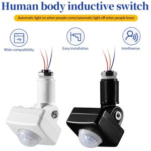 AC110-240V PIR Motion Detection Switch Infrared Human Body Sensing Switch Control Light Switch Suitable for Corridor and Hallway