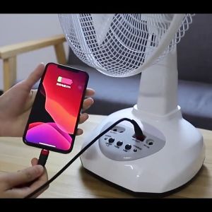 Solar Fan DC Fan Large Wind Portable Fan Desktop 16 Ultra Long Battery Life Rechargeable Fan Outdoor Solar Fan