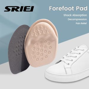 SRIEI 1 Pair Adjustable Forefoot Pad Non-slip Shoes Insert Shock Absorption Decompression Half Insoles