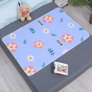 Waterproof  Cartoon Bed Protector Diaper Bedding Urine Pads Cloth Breathable Washable Mattress Urine Mat for Baby Toddlers Cute