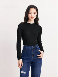 Koradior | Slim Fitting Long Sleeve Wool Sweater Comfortable Stylish