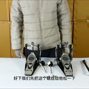 🦈กระเดื่องคู่กลองชุด กระเดื่องคู่ 🦈กระเดื่องกลอง แข็งแรง สำหรับกลองชุด กลองไฟฟ้า กลองเลส