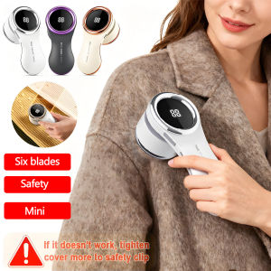 Electric Lint Remover LCD Display USB Rechargeable Fabric Shaver Portable Clothes Fuzz Remover Household Hair Balls Tool