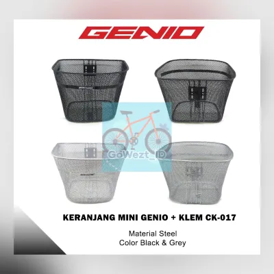 Keranjang Sepeda Mini Dewasa Besi Genio Hitam Grey | High Quality